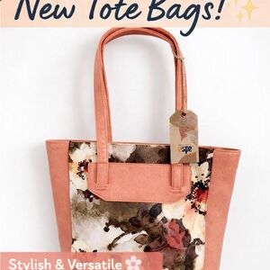 Floral Tote Bag - Pink and Multicolor
